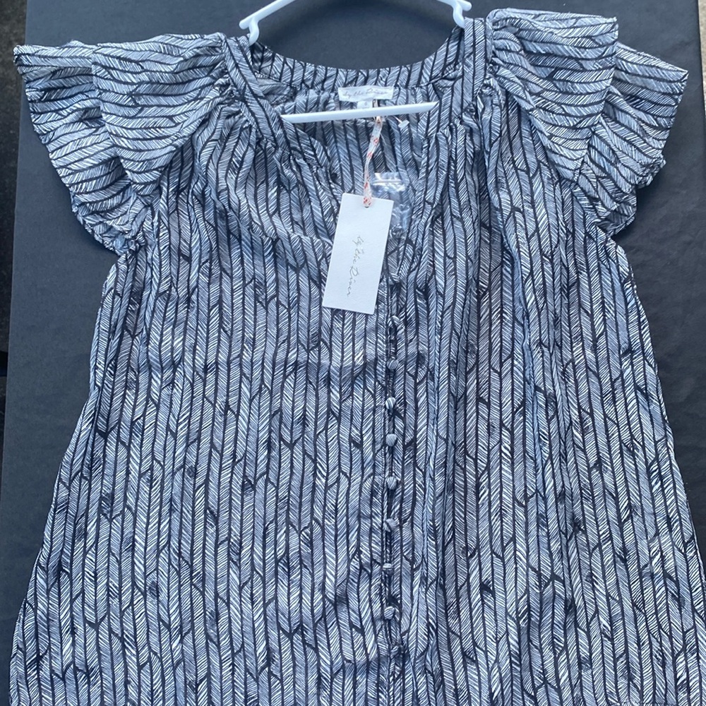 Small, Black and White casual Shirt